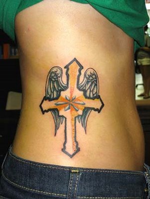 cross tattoos for girls. orthodox cross tattoo.